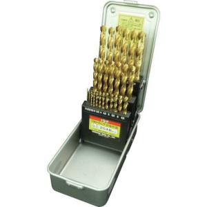 ISF TINコーティング コバルト正宗ドリル 25本組セット(スチールケース入)  ( TCOD-25S )｜orangetool