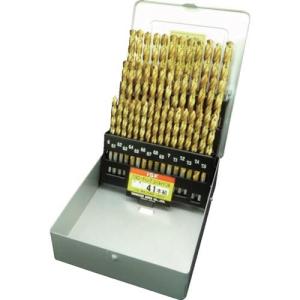 ISF TINコーティング コバルト正宗ドリル 41本組セット(スチールケース入)  ( TCOD-41S )｜orangetool
