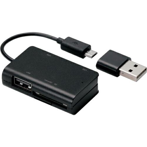 ELECOM スマホ・タブレット用メモリリーダライタ USBポート付 ブラック ( MRS-MBH1...