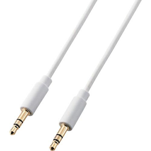 ELECOM ( エレコム )　ＡＵＤＩＯケーブル　（３．５φステレオミニ）　ホワイト　０．５ｍ (...
