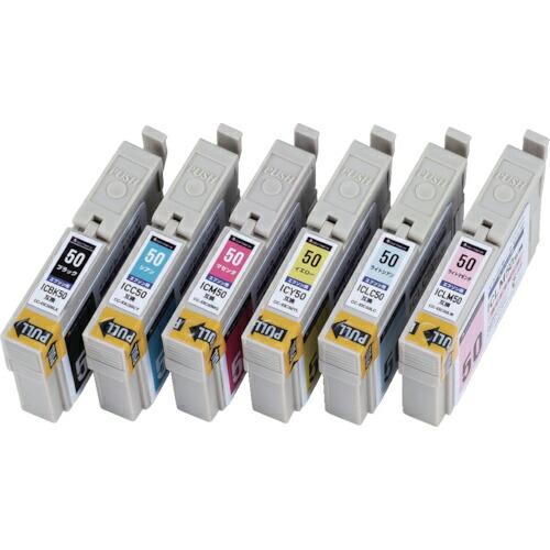 ELECOM EPSON IC6CL50互換 使い切りタイプ 6色セット ( CC-EIC50-6S...