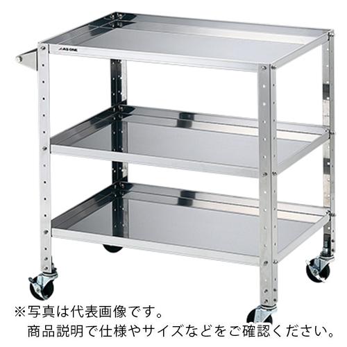 AS ステンレスヘビーワゴン 枠付きラージ3段 ( 3-1557-04 )
