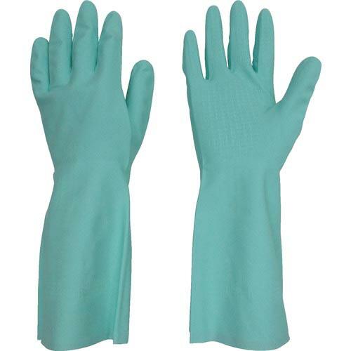 トワロン ニトリルゴム手袋 ニトリルゴム中あつ手 グリーン M ( 242-M )