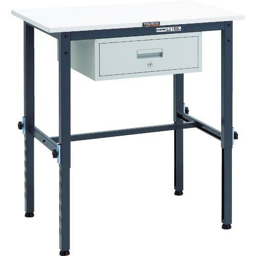 TRUSCO 軽荷重作業台高さ調節式(150kg)AEM型 900X600XH650~950 1段引...