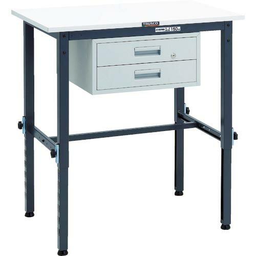 TRUSCO 軽荷重作業台高さ調節式(150kg)AEM型 900X600XH650~950 2段引...