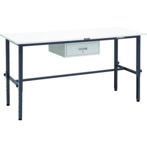TRUSCO 軽荷重作業台高さ調節式(150kg)AEM型 1800X750XH650~950 1段引出付 ダークグレー色 ( AEM-1800F1 DG ) トラスコ中山(株)｜orangetool