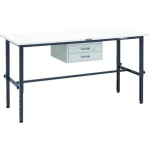 TRUSCO 軽荷重作業台高さ調節式(150kg)AEM型 1800X750XH650~950 2段引出付 ダークグレー色 ( AEM-1800F2 DG ) トラスコ中山(株)｜orangetool