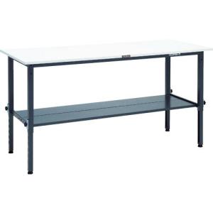 TRUSCO 軽荷重作業台高さ調節式(150kg)AEM型 1800X750XH650~950 下棚2枚付 ダークグレー色 ( AEM-1800LT2 DG ) トラスコ中山(株)｜orangetool