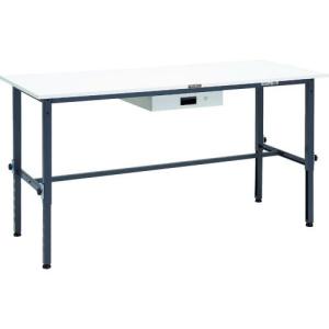TRUSCO 軽荷重作業台高さ調節式(150kg)AEM型 1800X750XH650~950 薄型1段引出付 ダークグレー色 ( AEM-1800UDK1 DG ) トラスコ中山(株)｜orangetool