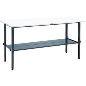 TRUSCO 軽荷重作業台高さ調節式(150kg)AEM型 1800X900XH650~950 下棚2枚付 ダークグレー色 ( AEM-1809LT2 DG ) トラスコ中山(株)｜orangetool