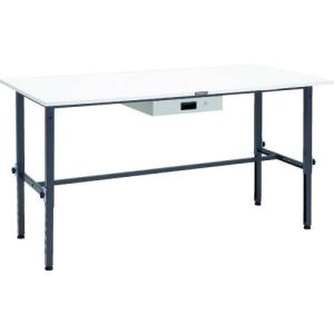 TRUSCO 軽荷重作業台高さ調節式(150kg)AEM型 1800X900XH650~950 薄型1段引出付 ダークグレー色 ( AEM-1809UDK1 DG ) トラスコ中山(株)｜orangetool