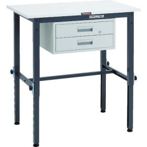 TRUSCO 軽荷重作業台高さ調節式(150kg)AEM型 900X600XH650~950 2段引出付 ダークグレー色 ( RAEM-0960F2 DG ) トラスコ中山(株)｜orangetool