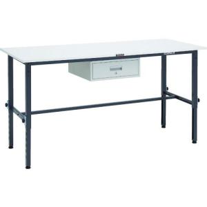TRUSCO 軽荷重作業台高さ調節式(150kg)AEM型 1800X750XH650~950 1段引出付 ダークグレー色 ( RAEM-1800F1 DG ) トラスコ中山(株)｜orangetool