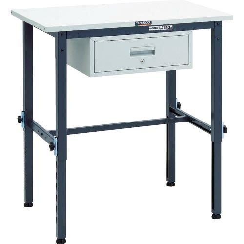 TRUSCO 軽荷重作業台高さ調節式(150kg)AEM型 900X600XH650~950 1段引...