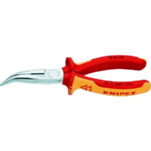 KNIPEX 絶縁1000V先曲ラジオペンチ 160mm ( 2526-160 ) KNIPEX社｜orangetool