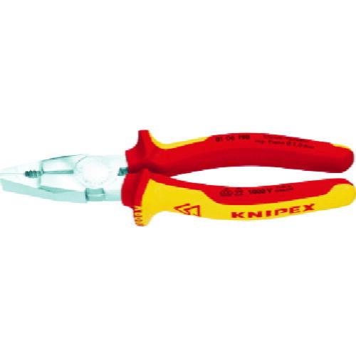 KNIPEX 絶縁ペンチ 1000V絶縁 コンフォートハンドル 190mm ( 0106-190 )...