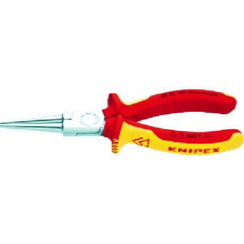 KNIPEX 絶縁1000Vロングノーズプライヤー 先端丸型 160mm ( 3036-160 ) ...