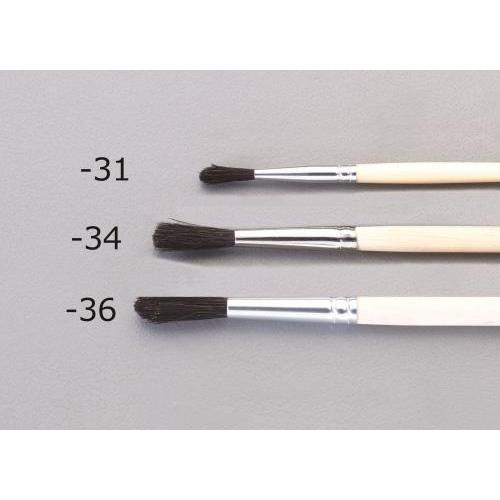 エスコ (ESCO)  EA109MG-31 1号 画筆(豚毛) EA109MG-31 (6本セット...