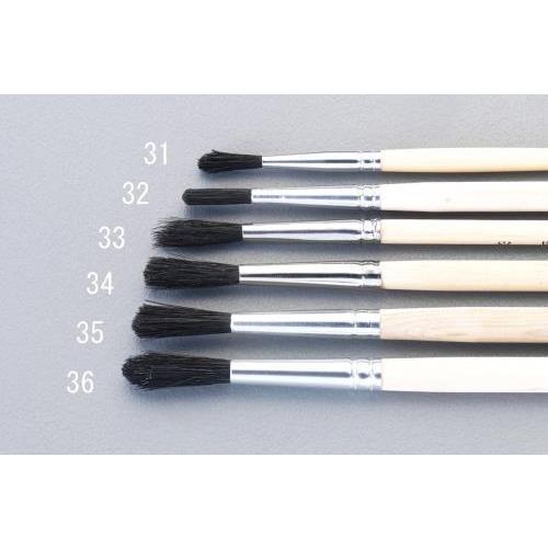 エスコ (ESCO)  EA109MG-34 4号 画筆(豚毛) EA109MG-34 (5本セット...