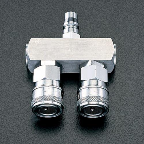 【SALE価格】エスコ (ESCO)  EA140DK-2B 2連 エアーカップリング EA140D...