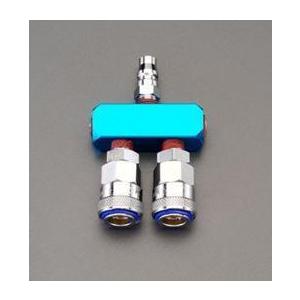 エスコ (ESCO)  EA140DK-2D 2連 エアーカップリング(ワンプッシュ型) EA140...