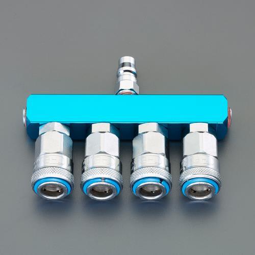 エスコ (ESCO)  EA140DK-4 4連 エアーカップリング(ワンプッシュ型) EA140D...