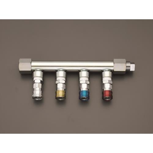 【SALE価格】エスコ (ESCO)  EA140DL-141A Rc 3/4&quot;/4連 エアー配管分...