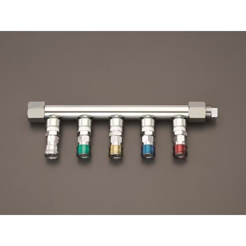【SALE価格】エスコ (ESCO)  Rc 3/4&quot;/５連 エアー配管分岐カップリング EA140...
