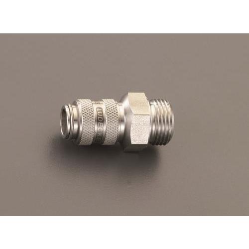エスコ (ESCO)  EA140GJ-1 G 1/8&quot; 雄ねじカップリング(ステンレス製/ワンプッ...