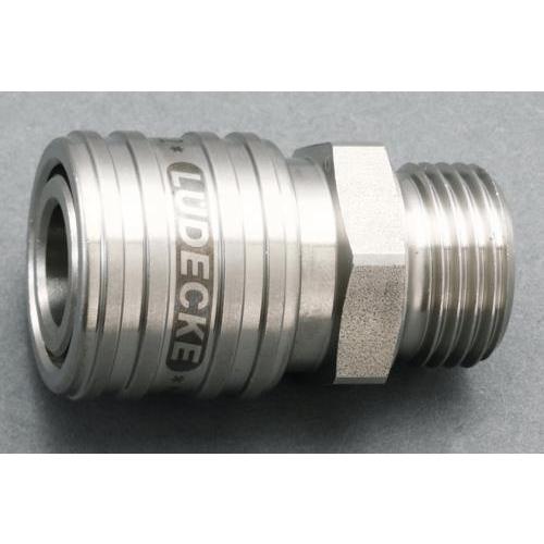 エスコ (ESCO)  EA140GR-3 G 3/8&quot; 雄ねじカップリング(ステンレス製/ワンプッ...
