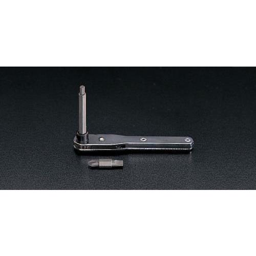 エスコ (ESCO)  EA213H-45 4.0mm/Hex ラチェットレンチ(エアコンバルブ用)...