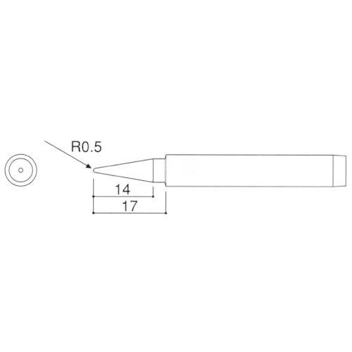 エスコ (ESCO) EA305E-1 R0.5mm こて先 (EA305E-130・130S用) ...