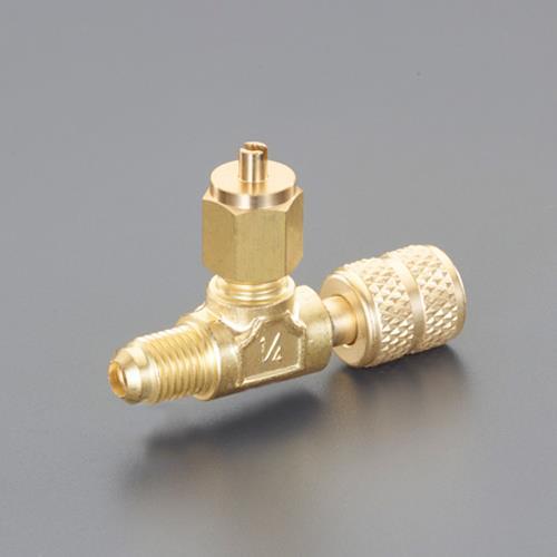 エスコ (ESCO)  EA402BK-1 F1/4&quot;xF1/4&quot;xF5/16&quot; T型アクセスバルブ...