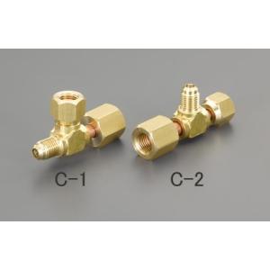 【SALE価格】エスコ (ESCO)  EA421C-1 F1/4"xF1/4"xF5/16"T型ゲージアダプター横 EA421C-1｜orangetool