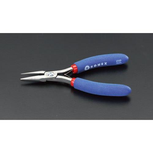 エスコ (ESCO)  EA535B-1 138mm 精密用プライヤー(ESD/半丸/バネ付) EA...