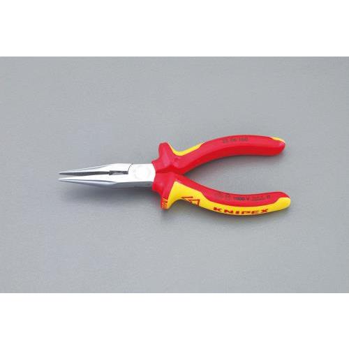 エスコ (ESCO)  EA537KD-160 160mm 絶縁ラジオペンチ(グリップ付/メッキ) ...