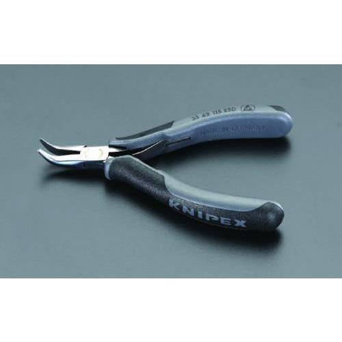 エスコ (ESCO)  EA537KS-4 115mm 精密用プライヤー(ESD/半丸/ベンド) E...