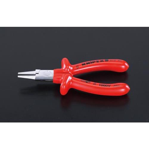 エスコ (ESCO)  EA537MB-16 160mm 絶縁ラウンドノーズプライヤー(メッキ) E...