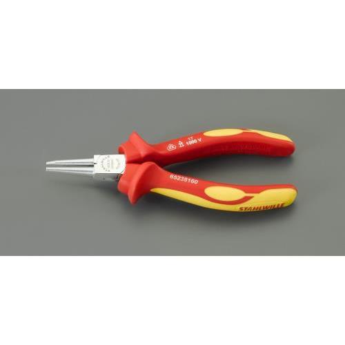 エスコ (ESCO)  EA537SW-11 160mm 絶縁ラウンドノーズプライヤー EA537S...