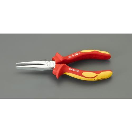エスコ (ESCO)  EA537SW-1 160mm 絶縁フラットノーズプライヤー EA537SW...