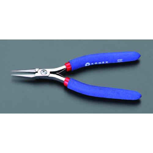 エスコ (ESCO)  EA537T-2 170mm 精密用プライヤー(ESD/丸/バネ付) EA5...