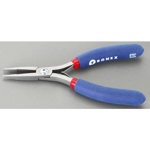 エスコ (ESCO)  EA537T-4 135mm 精密用プライヤー(ESD/平/バネ付) EA5...