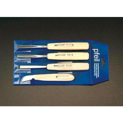 【SALE価格】エスコ (ESCO)  EA588GA-4 4本組 彫刻刀 EA588GA-4