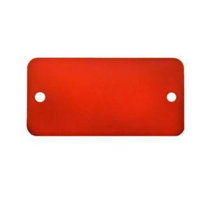 エスコ (ESCO)  EA591HD-82A 25x51mm タグブランク(アルミ 長四角/レッド/5枚) EA591HD-82A｜orangetool