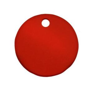 【SALE価格】エスコ (ESCO)  EA591HG-42A 32mm    タグブランク(アルマイトアルミ 丸/レッド/5枚) EA591HG-42A｜orangetool