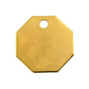 【SALE価格】エスコ (ESCO)  EA591HK-13 38.1mm タグブランク(真鍮 八角/10枚) EA591HK-13｜orangetool
