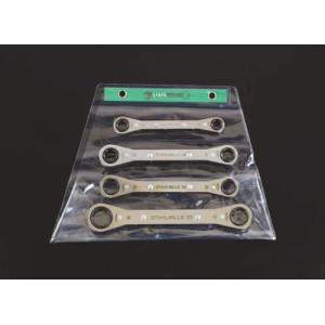 【SALE価格】エスコ (ESCO)  EA602CD-70A 4本組 ラチェットめがねレンチ(メトリックサイズ) EA602CD-70A｜orangetool