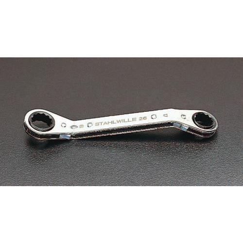 エスコ (ESCO)  EA602CE-52 3/8&quot; x 7/16&quot; ラチェットめがね(オフセット...
