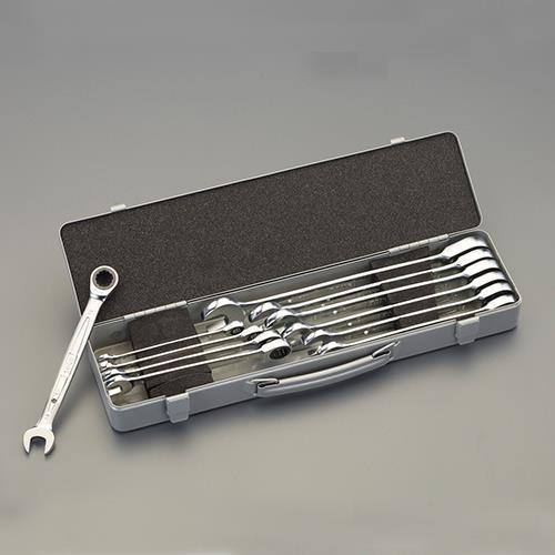 【SALE価格】エスコ (ESCO)  EA614HA 11本組 片目片口スパナ(ラチェット式) E...