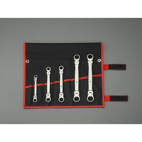 【SALE価格】エスコ (ESCO)  EA614HS 5本組 ラチェットメガネレンチ(首振型) E...